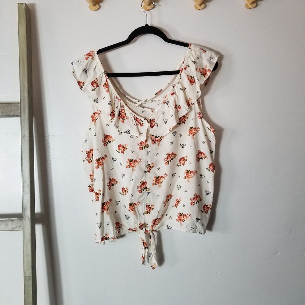 NO BOUNDARIES WOMEN'S TANK BLOUSE SIZE XL